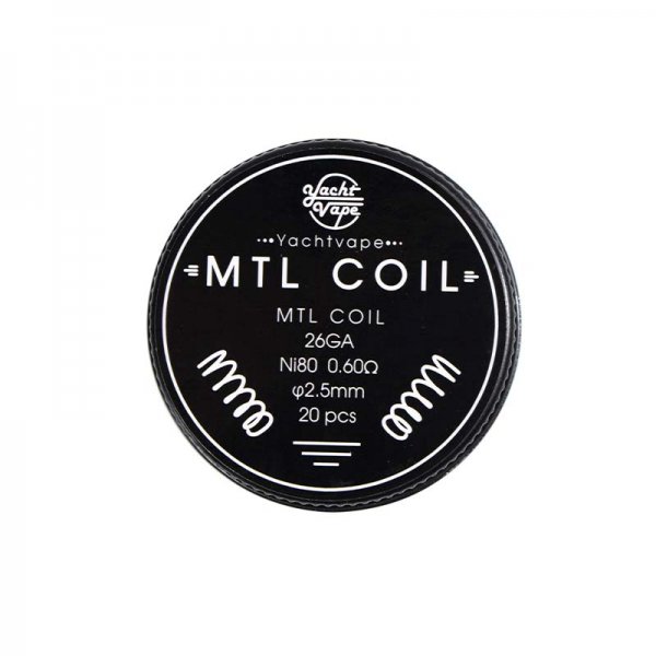 Mtl Coil 26GA ni80 0.6Ω 2.5mm (20pcs) - Yachtvape