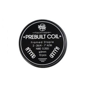 Prebuilt Coil Framed Staple -26/4 1*4/36 ni80 0.2Ω(10pcs)-Yachtvape